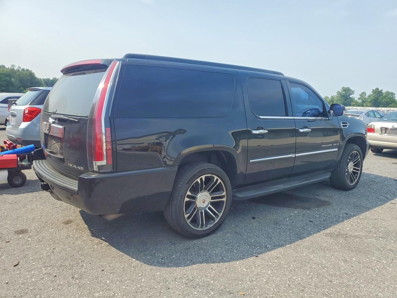 2007 Cadillac Escalade Esv Black vin: 1GYFK66887R430783