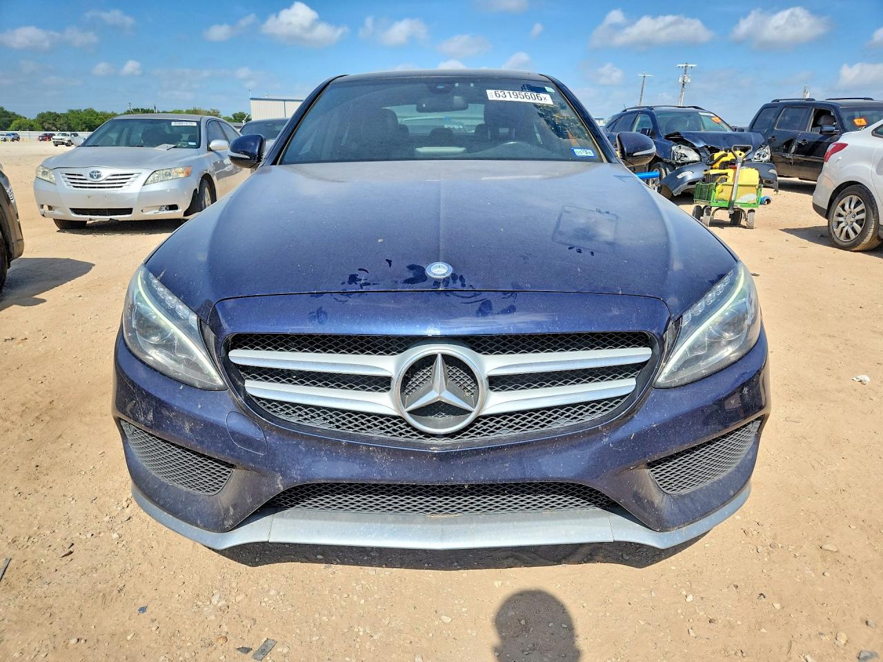 2015 Mercedes-benz C 400 4matic Синий vin: 55SWF6GB9FU009291
