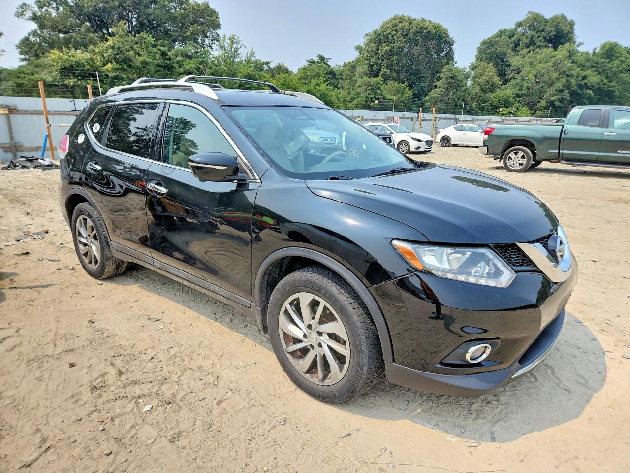 2014 Nissan Rogue Sl Black vin: 5N1AT2MV1EC794876