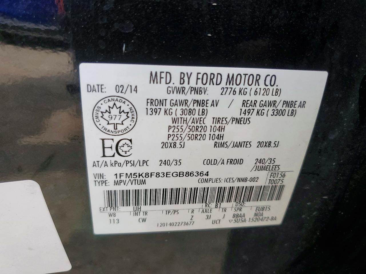 2014 Ford Explorer Limited Black vin: 1FM5K8F83EGB86364