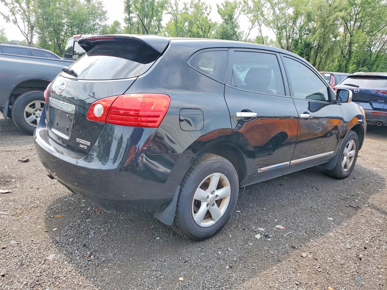 2012 Nissan Rogue S Черный vin: JN8AS5MV7CW387007
