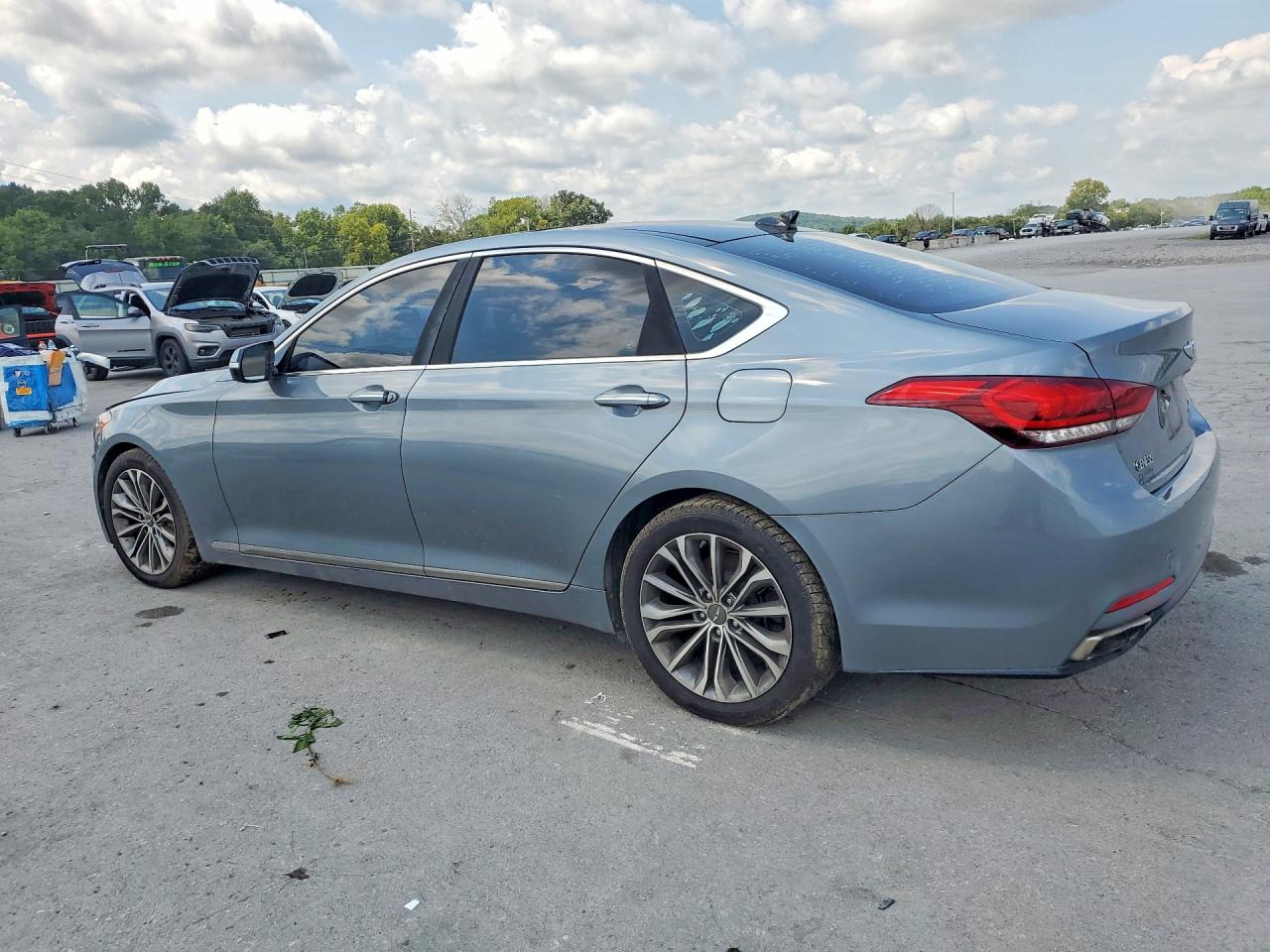 2015 Hyundai Genesis 3.8l Silver vin: KMHGN4JE7FU061120