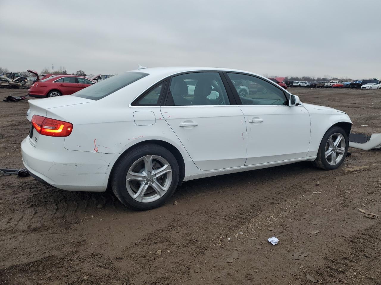2013 Audi A4 Premium White vin: WAUBFAFL5DN023407