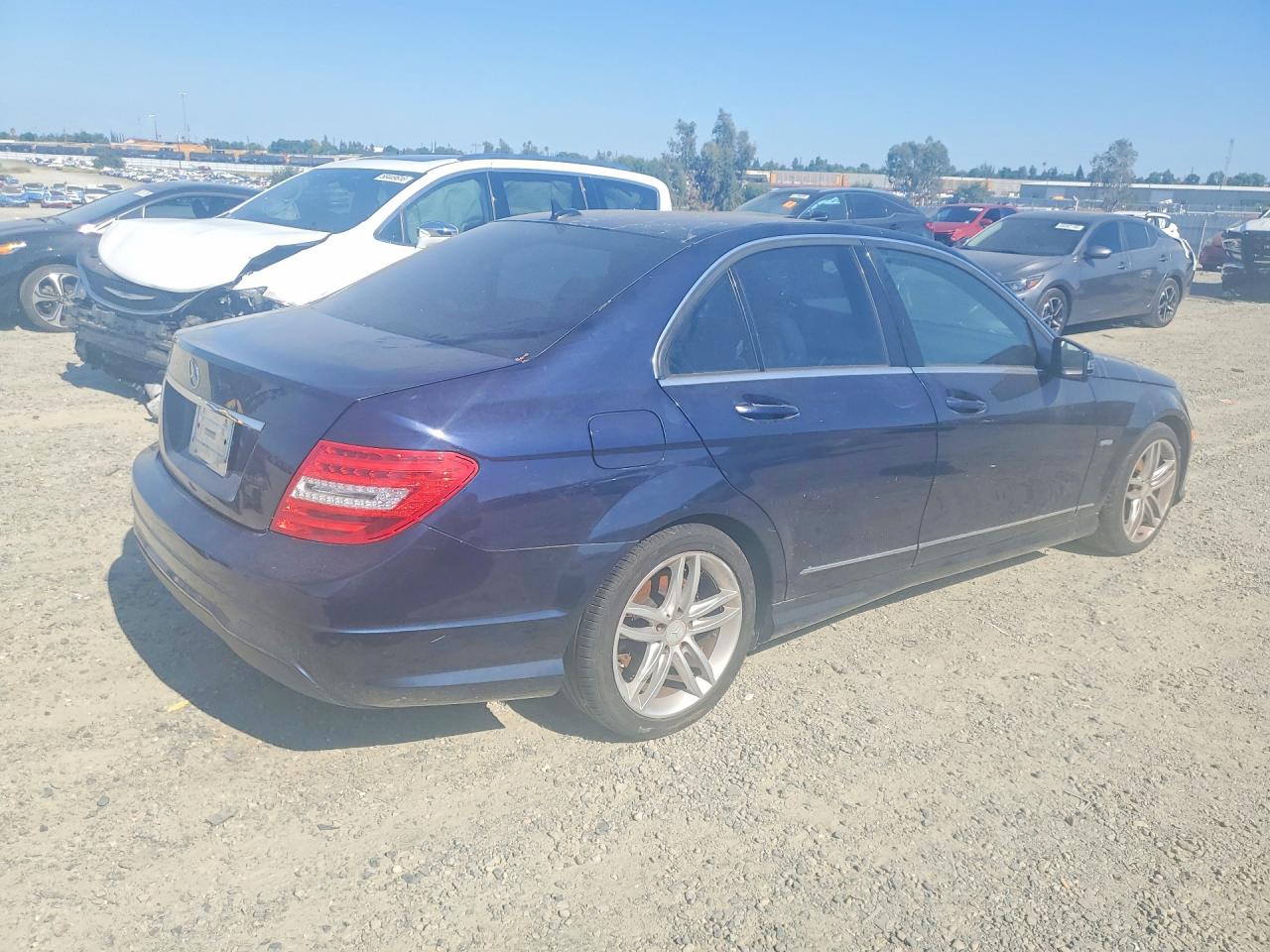 2012 Mercedes-benz C 250 Blue vin: WDDGF4HB2CA615826