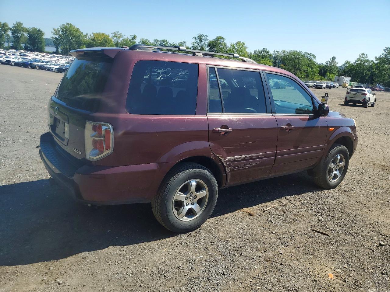 2008 Honda Pilot Exl Maroon vin: 5FNYF185X8B012659