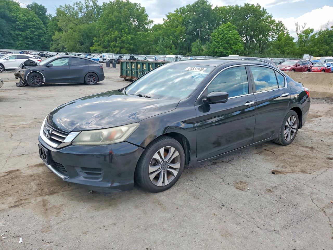 2013 Honda Accord Lx Black vin: 1HGCR2F35DA114125
