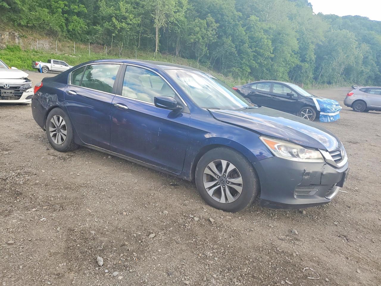 2013 Honda Accord Lx Blue vin: 1HGCR2F3XDA140770