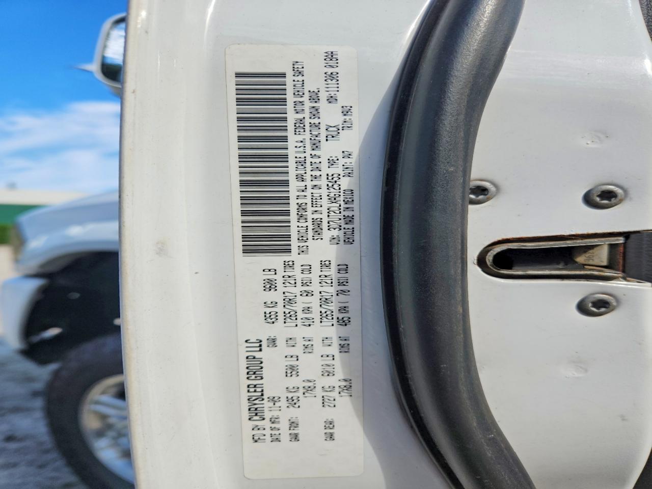 2010 Dodge Ram 2500 White vin: 3D7UT2CLXAG125455