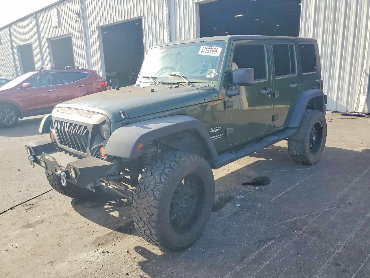 2007 Jeep Wrangler Sahara Green vin: 1J4GB59117L143088