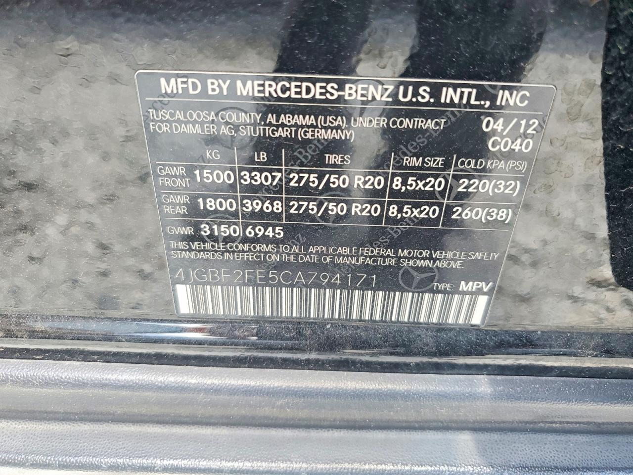 2012 Mercedes-benz Gl 350 Bluetec Черный vin: 4JGBF2FE5CA794171