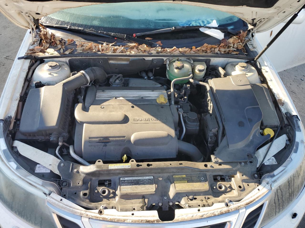 2009 Saab 9-3 2.0t White vin: YS3FB49Y391004063