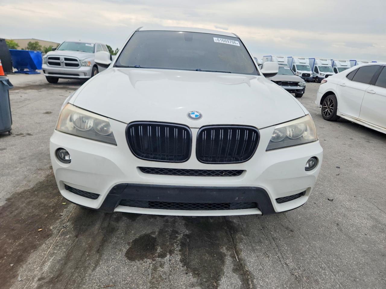 2013 Bmw X3 Xdrive28i White vin: 5UXWX9C50D0D01151