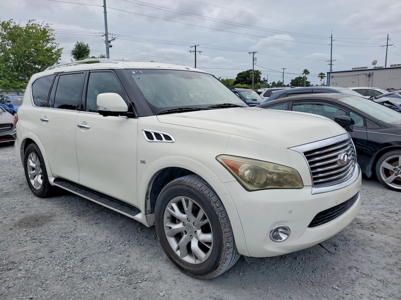 2014 Infiniti Qx80 Base White vin: JN8AZ2ND5E9750549