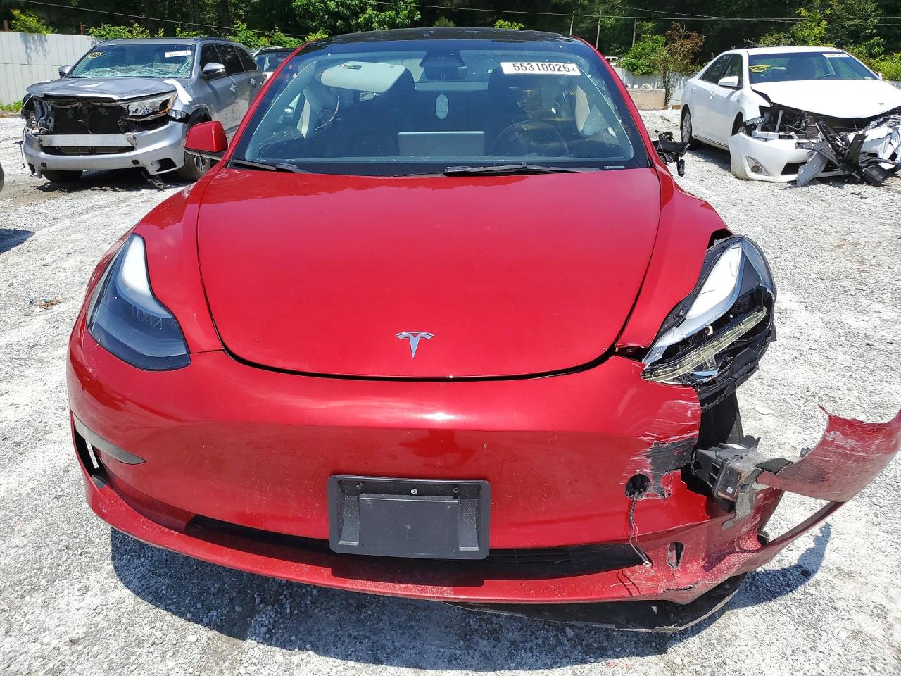 2023 Tesla Model 3 Красный vin: 5YJ3E1EA3PF453899