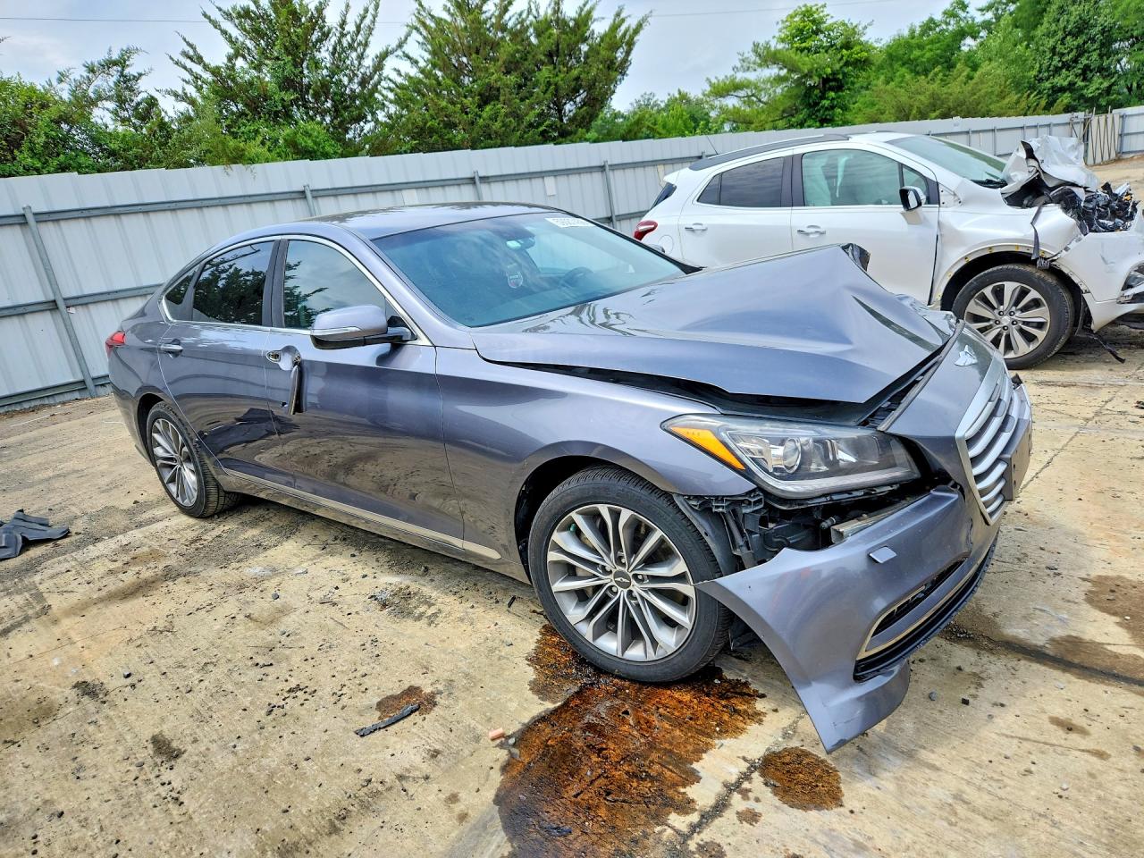 2015 Hyundai Genesis 3.8l Gray vin: KMHGN4JE1FU040425