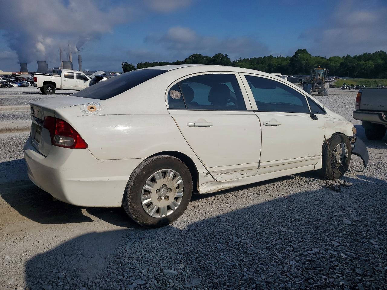2010 Honda Civic Vp White vin: 19XFA1F35AE084775