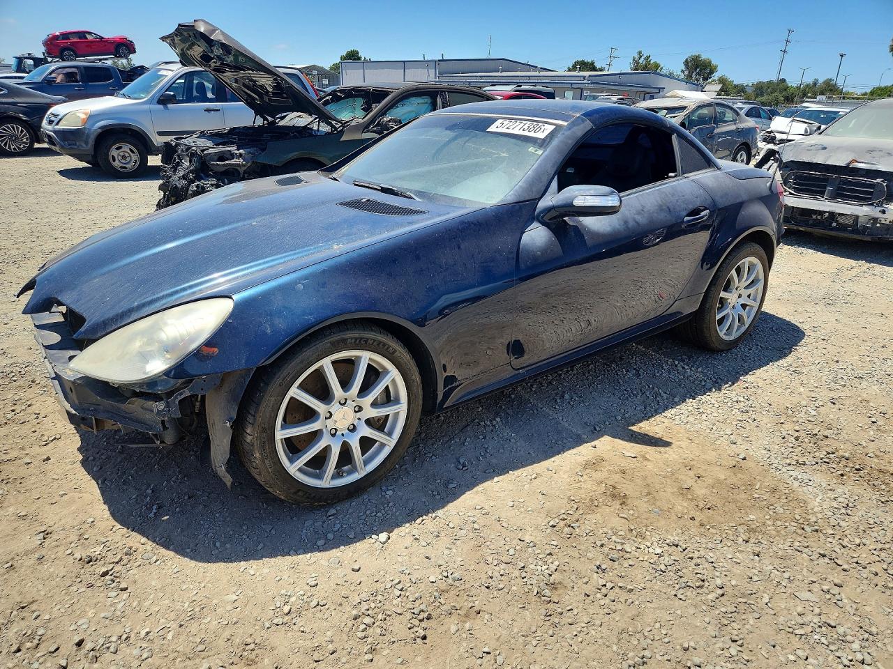 2008 Mercedes-benz Slk 350 Blue vin: WDBWK56F78F176483