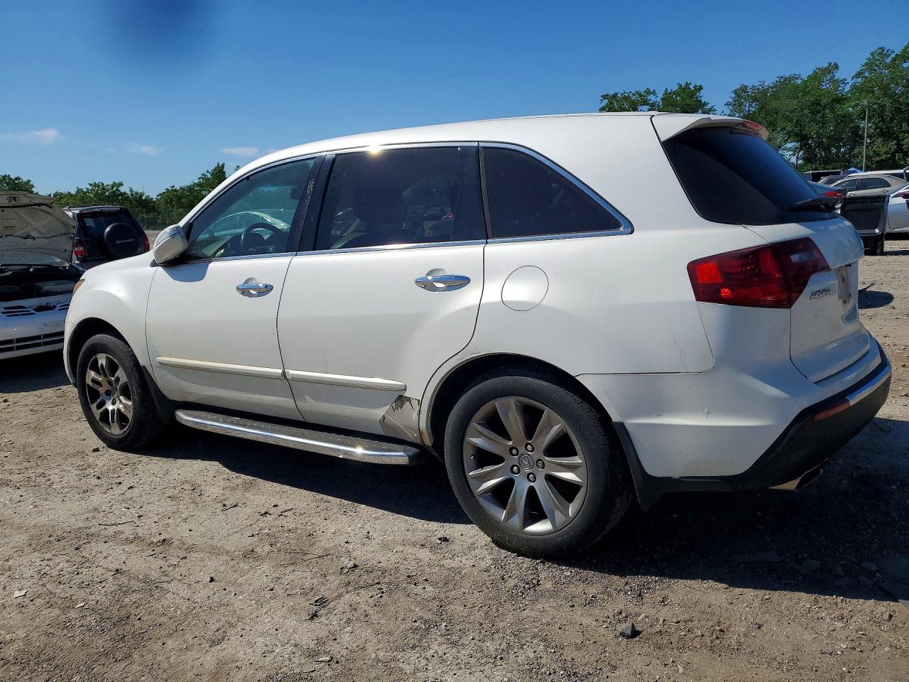 2011 Acura Mdx Advance White vin: 2HNYD2H55BH519539