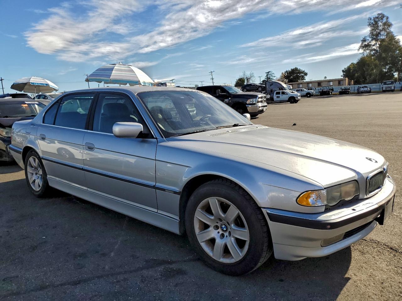 2001 Bmw 740 Il Silver vin: WBAGH83461DP18101
