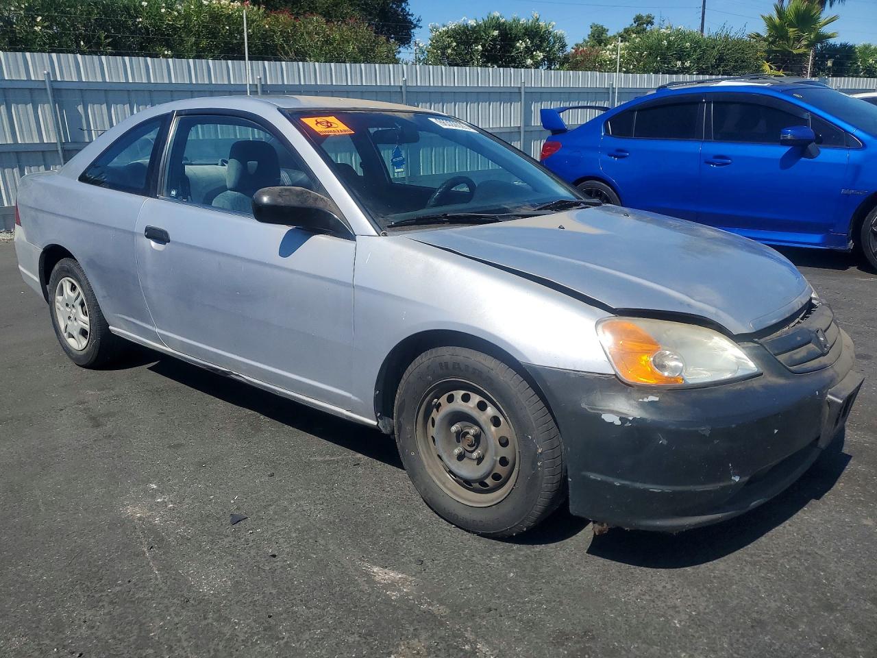 2001 Honda Civic Lx Silver vin: 1HGEM225X1L000460