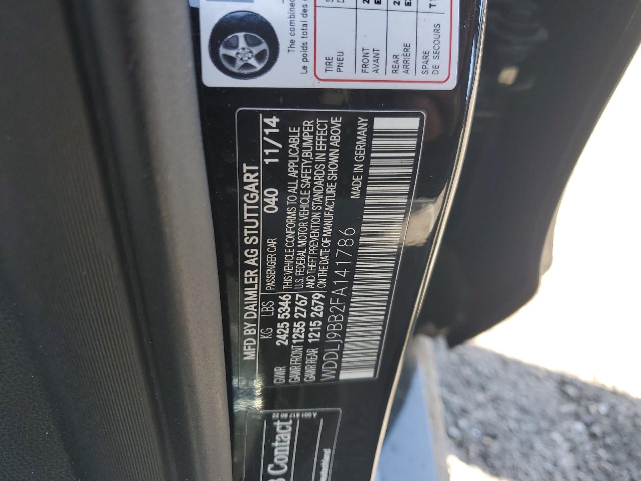 2015 Mercedes-benz Cls 550 4matic Черный vin: WDDLJ9BB2FA141786