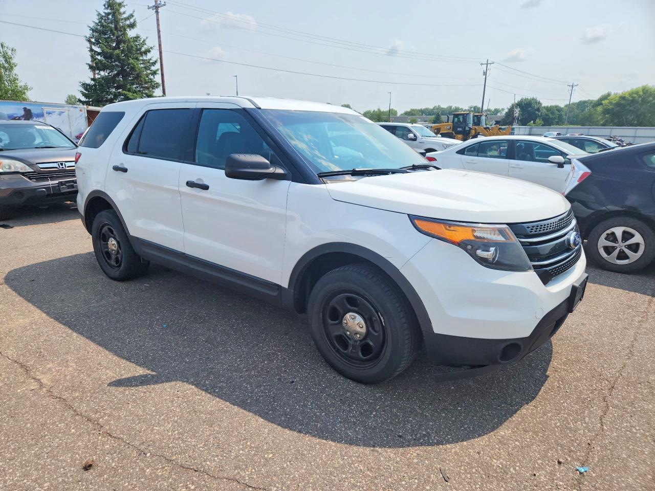 2014 Ford Explorer Police Interceptor White vin: 1FM5K8AR7EGA09381