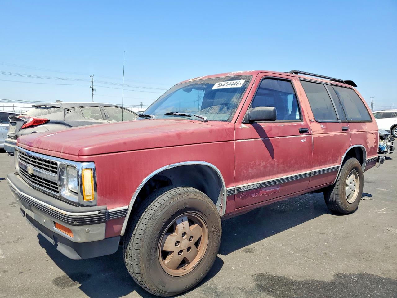 1991 Chevrolet Blazer S10 Burgundy vin: 1GNDT13Z3M2196073