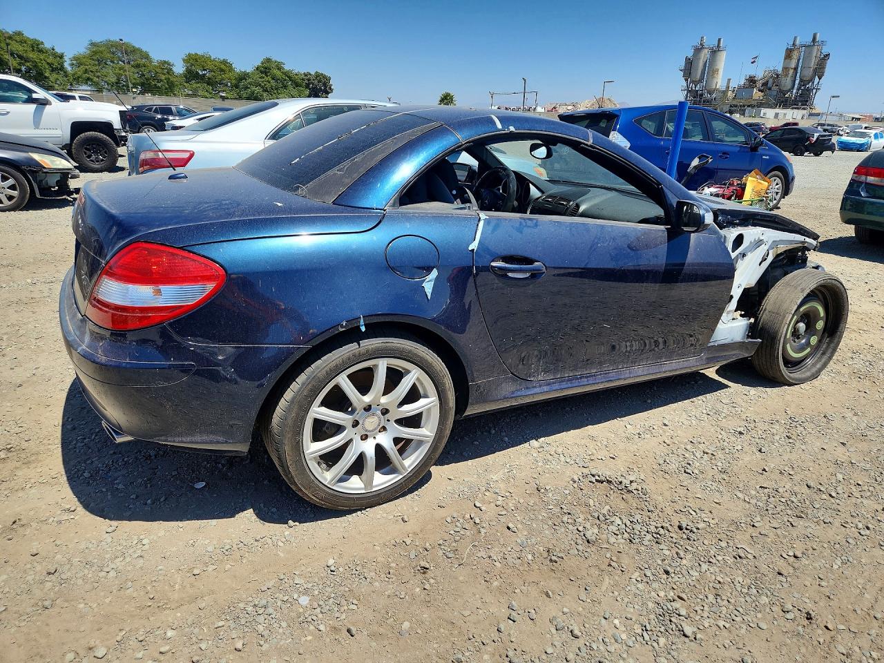 2008 Mercedes-benz Slk 350 Blue vin: WDBWK56F78F176483