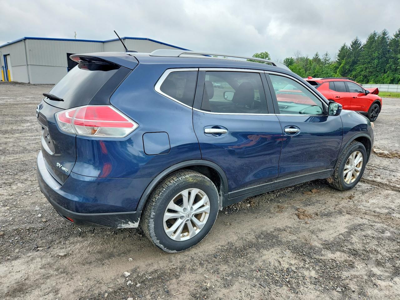 2015 Nissan Rogue Sv Blue vin: KNMAT2MV8FP544551