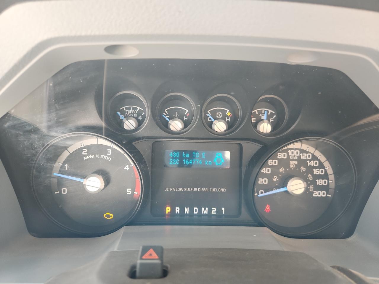 2012 Ford F250 Super Duty White vin: 1FT7W2BT5CEB19699 Damage: Warning Light - Engine, On, Unacceptable