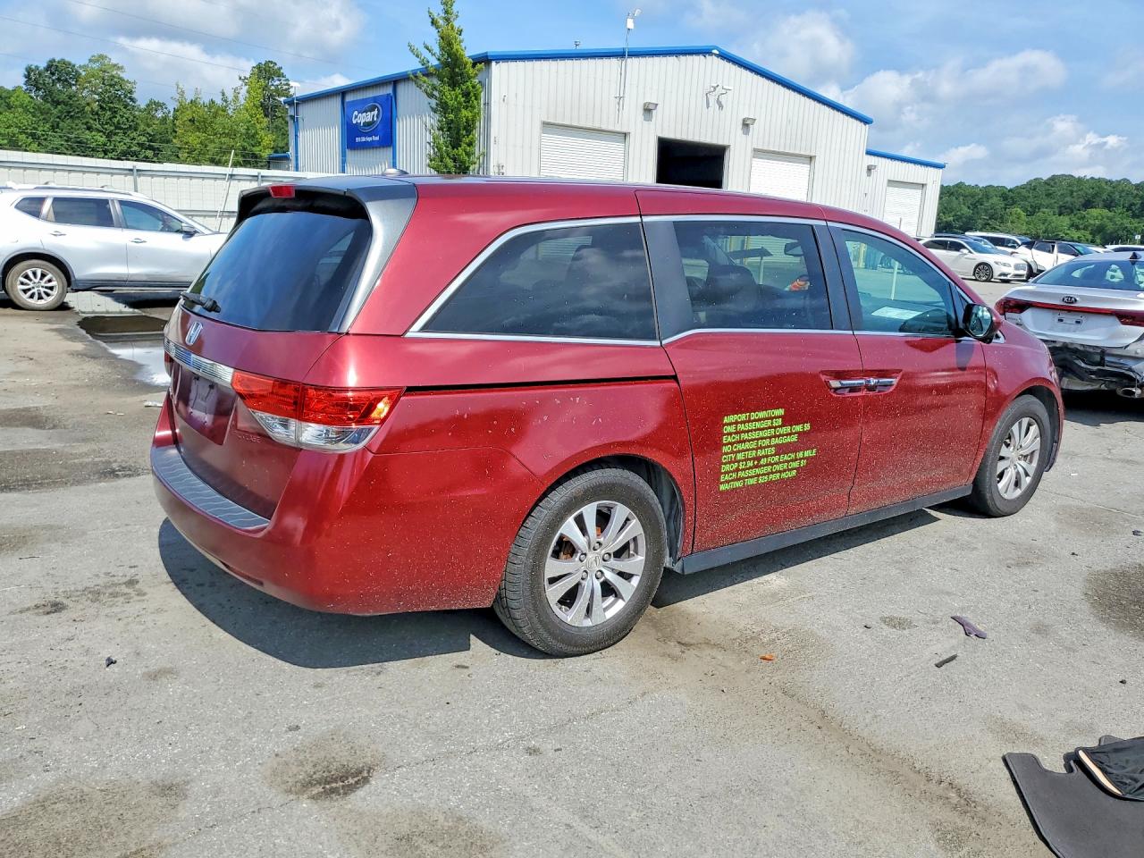 2014 Honda Odyssey Exl Burgundy vin: 5FNRL5H66EB012795