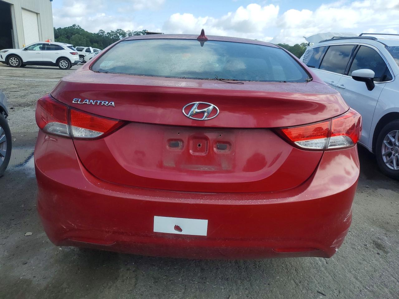 2013 Hyundai Elantra Gls Red vin: KMHDH4AE6DU936243