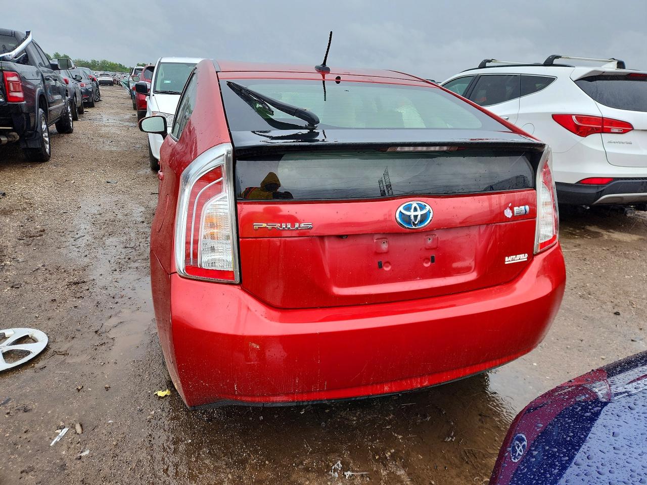 2012 Toyota Prius Three Red vin: JTDKN3DUXC5412913