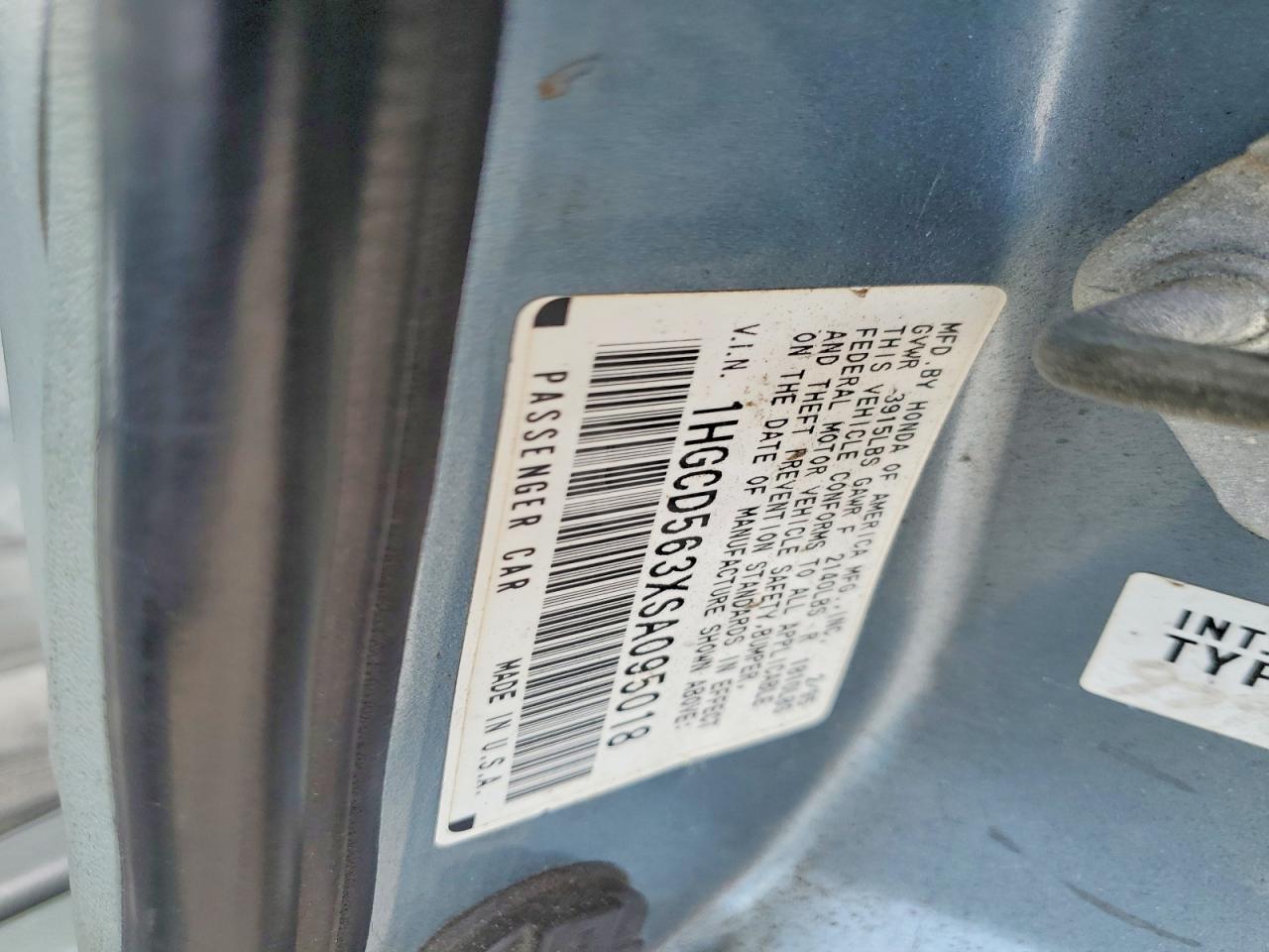 1995 Honda Accord Lx Синий vin: 1HGCD563XSA095018