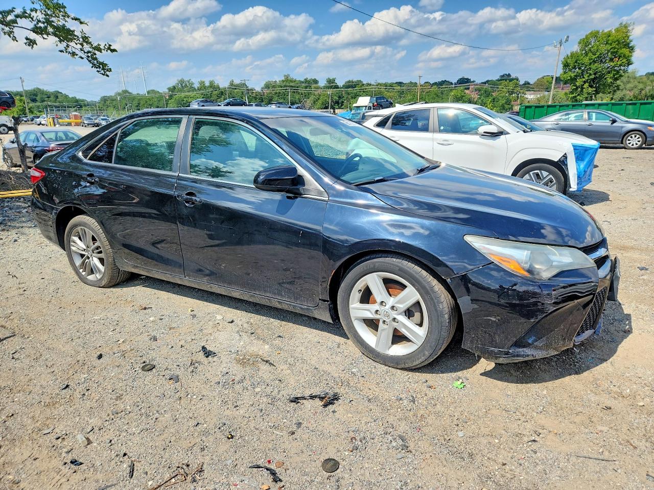 2015 Toyota Camry Se Black vin: 4T1BF1FKXFU942432