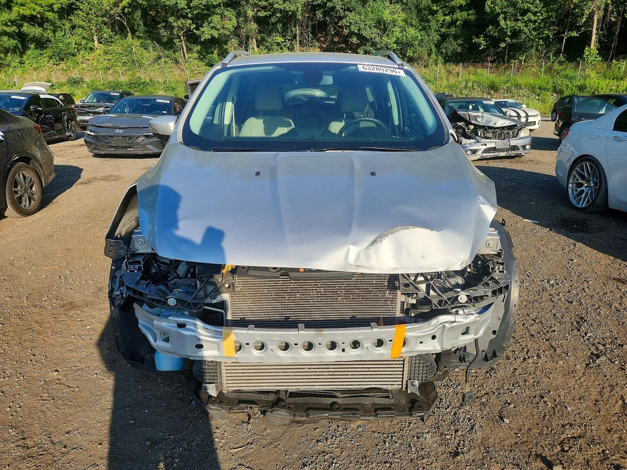 2014 Ford Escape Titanium Серебряный vin: 1FMCU0J97EUB56076