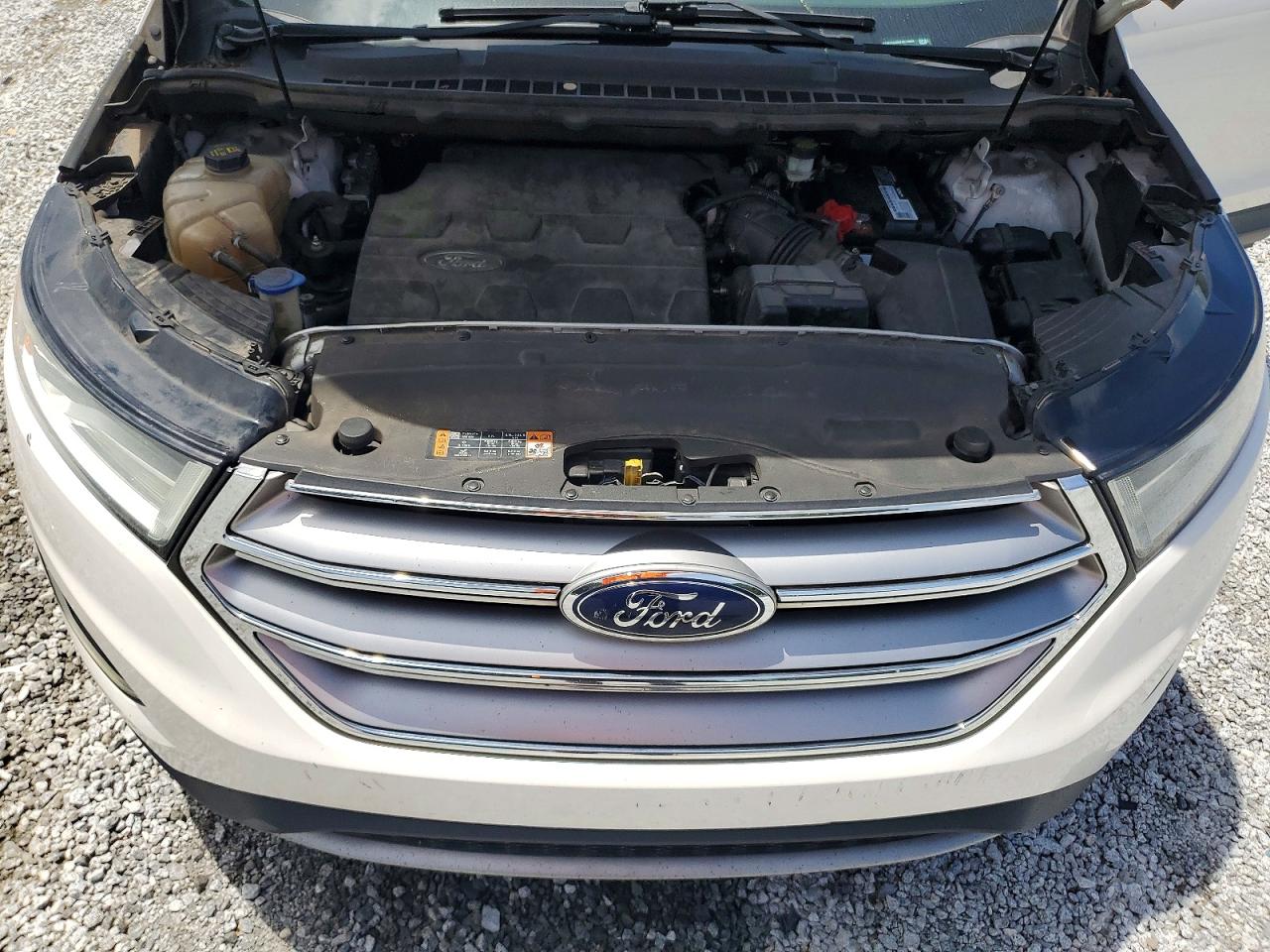 2015 Ford Edge Sel White vin: 2FMTK4J85FBC14844
