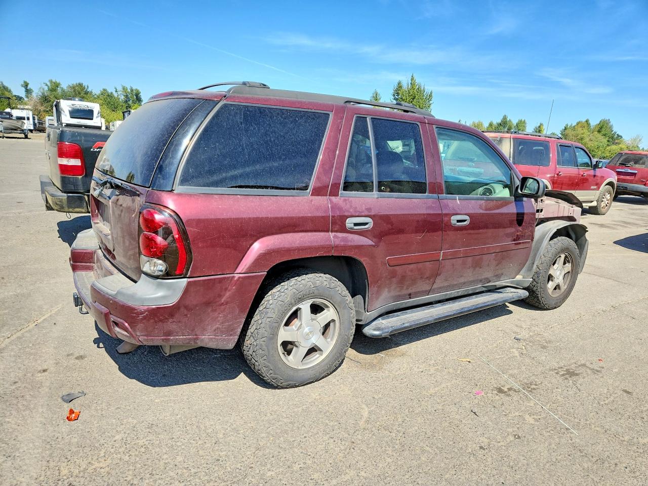 2006 Chevrolet Trailblazer Ls Burgundy vin: 1GNDT13S762110687