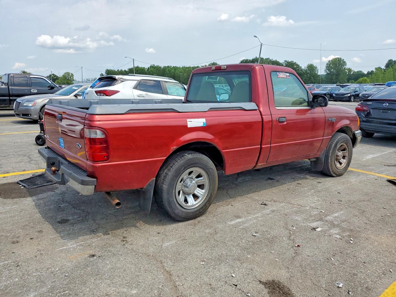 2001 Ford Ranger Red vin: 1FTYR10U91TA75491