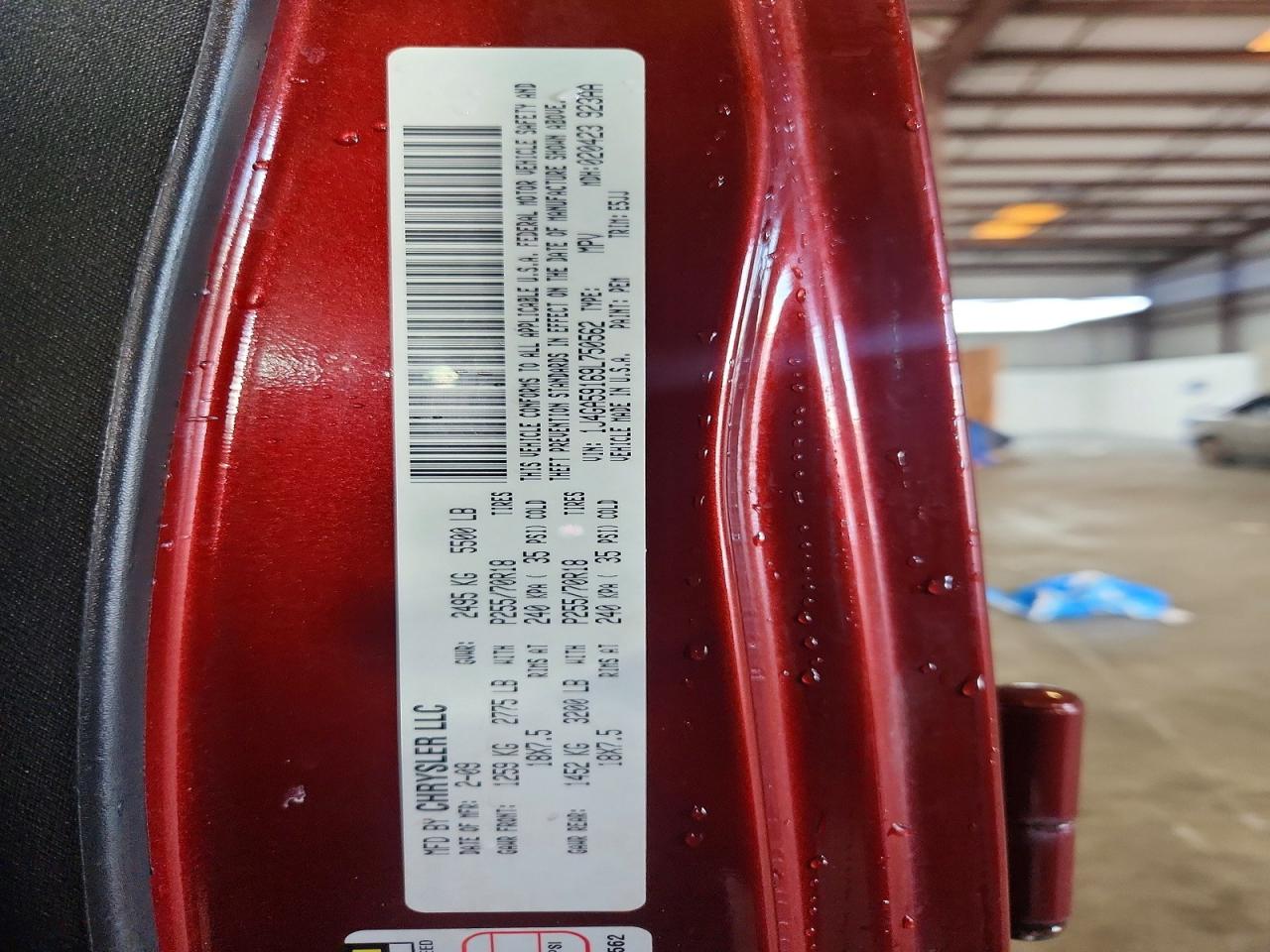 2009 Jeep Wrangler Unlimited Sahara Red vin: 1J4GA59169L750562