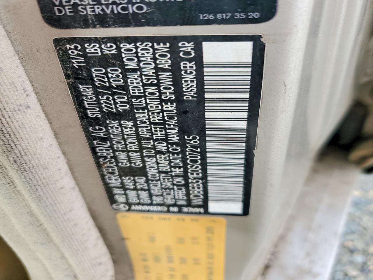 1995 Mercedes-benz E 300d Tan vin: WDBEB31E0SC072165