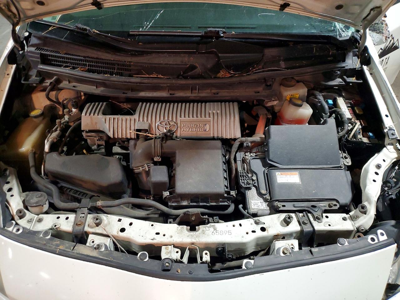 2013 Toyota Prius Plug-in Hybrid Base White vin: JTDKN3DP3D3047529