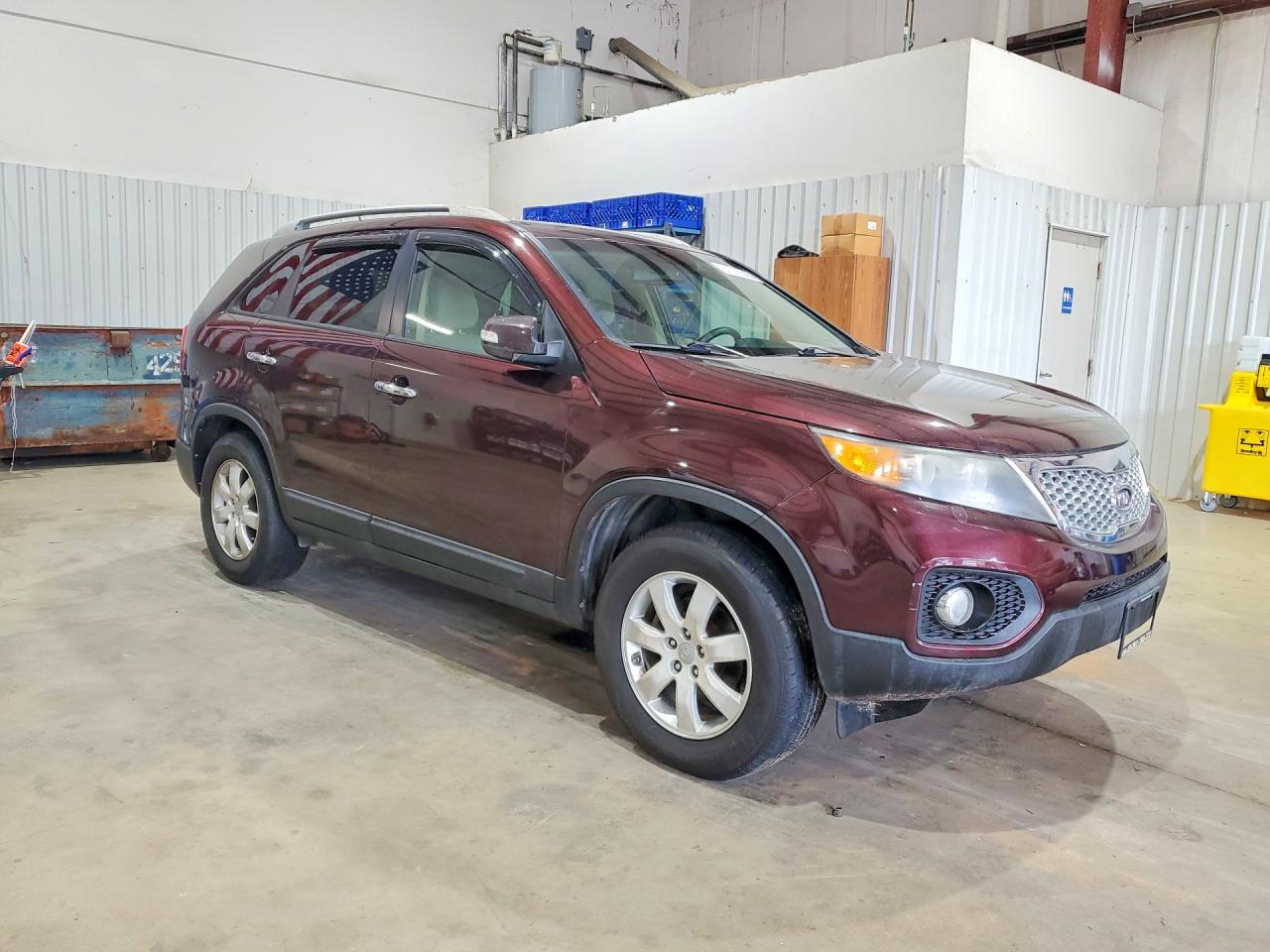 2012 Kia Sorento Lx Maroon vin: 5XYKT3A62CG294634
