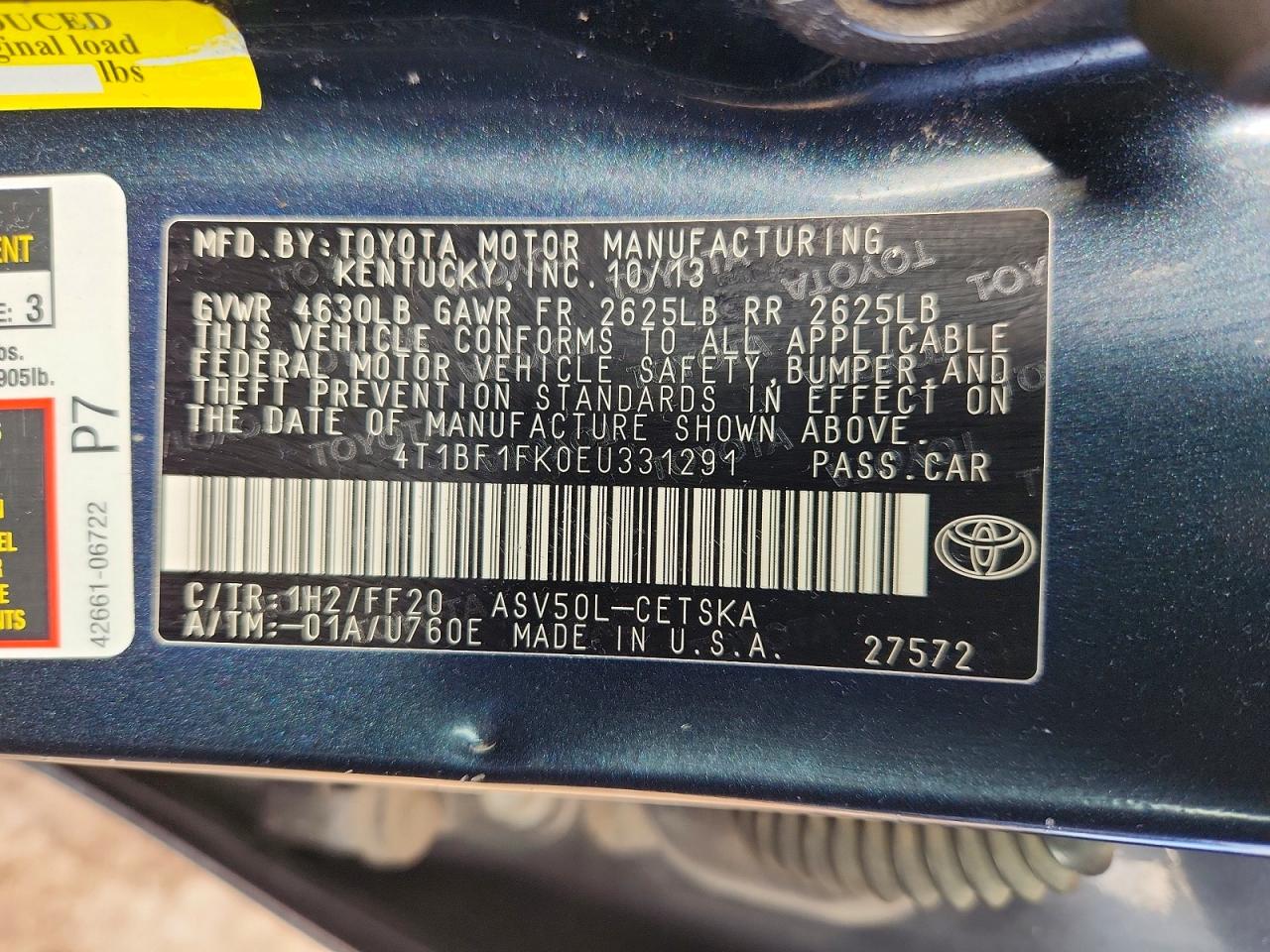 2014 Toyota Camry Se Черный vin: 4T1BF1FK0EU331291