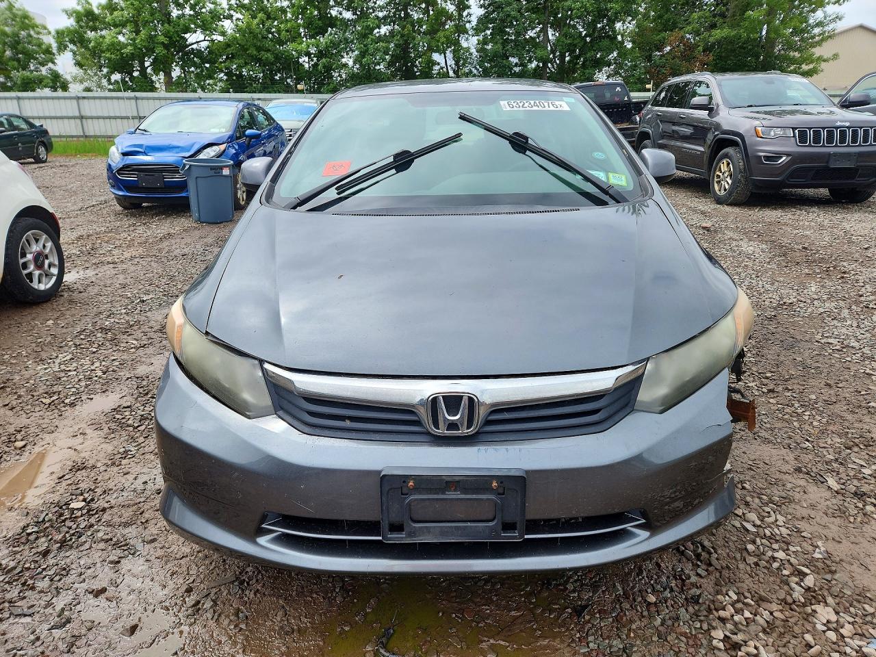 2012 Honda Civic Lx Gray vin: 2HGFB2F58CH333017