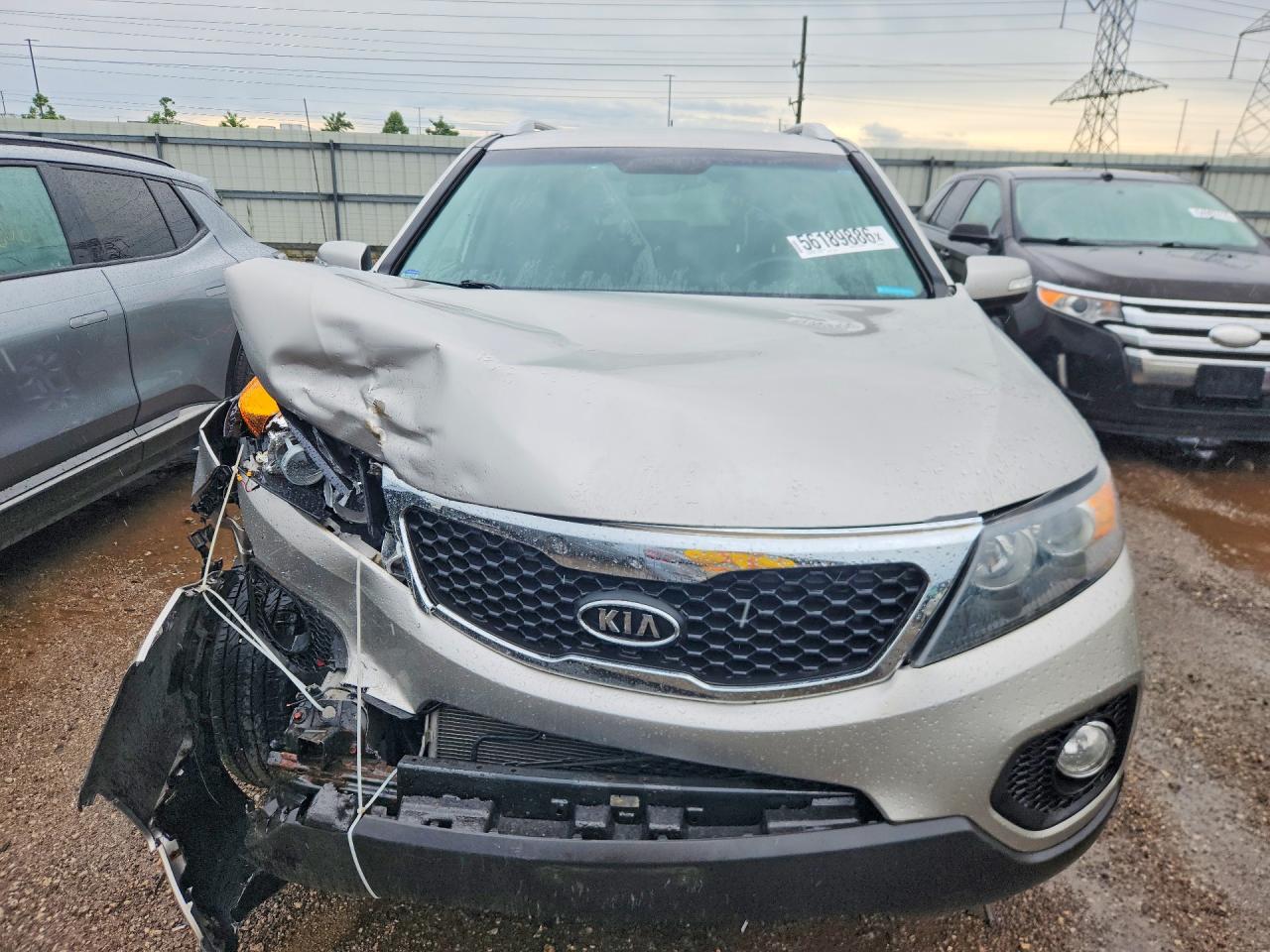 2013 Kia Sorento Lx Silver vin: 5XYKT4A60DG361481