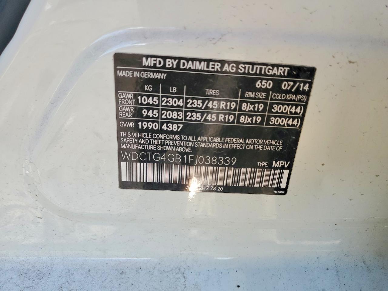 2015 Mercedes-benz Gla 250 4matic White vin: WDCTG4GB1FJ038339