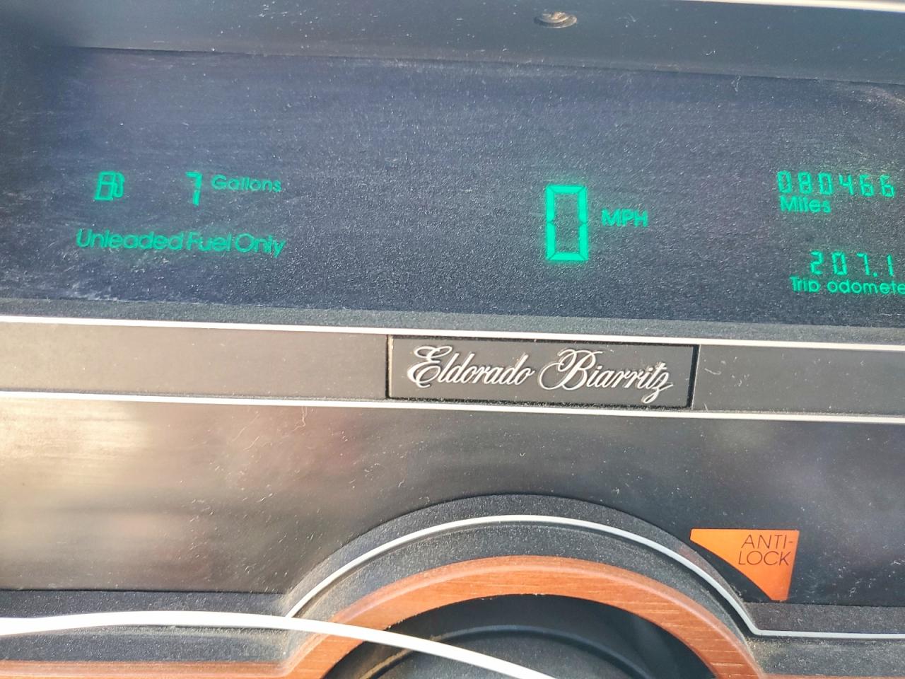 1988 Cadillac Eldorado Blue vin: 1G6EL115XJU630473