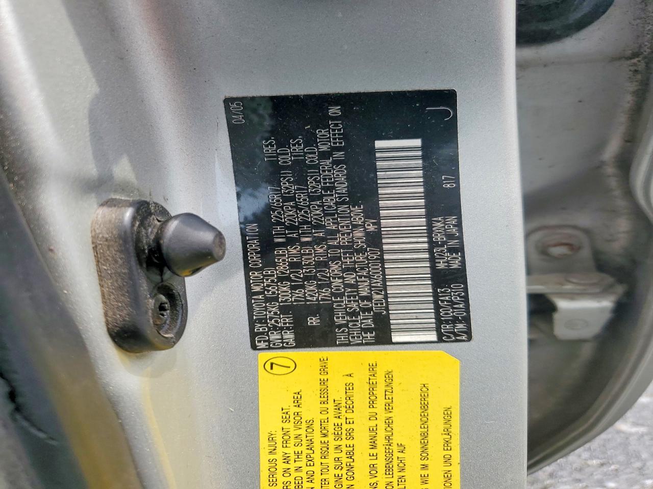 2006 Toyota Highlander Hybrid Silver vin: JTEDW21AX60001907