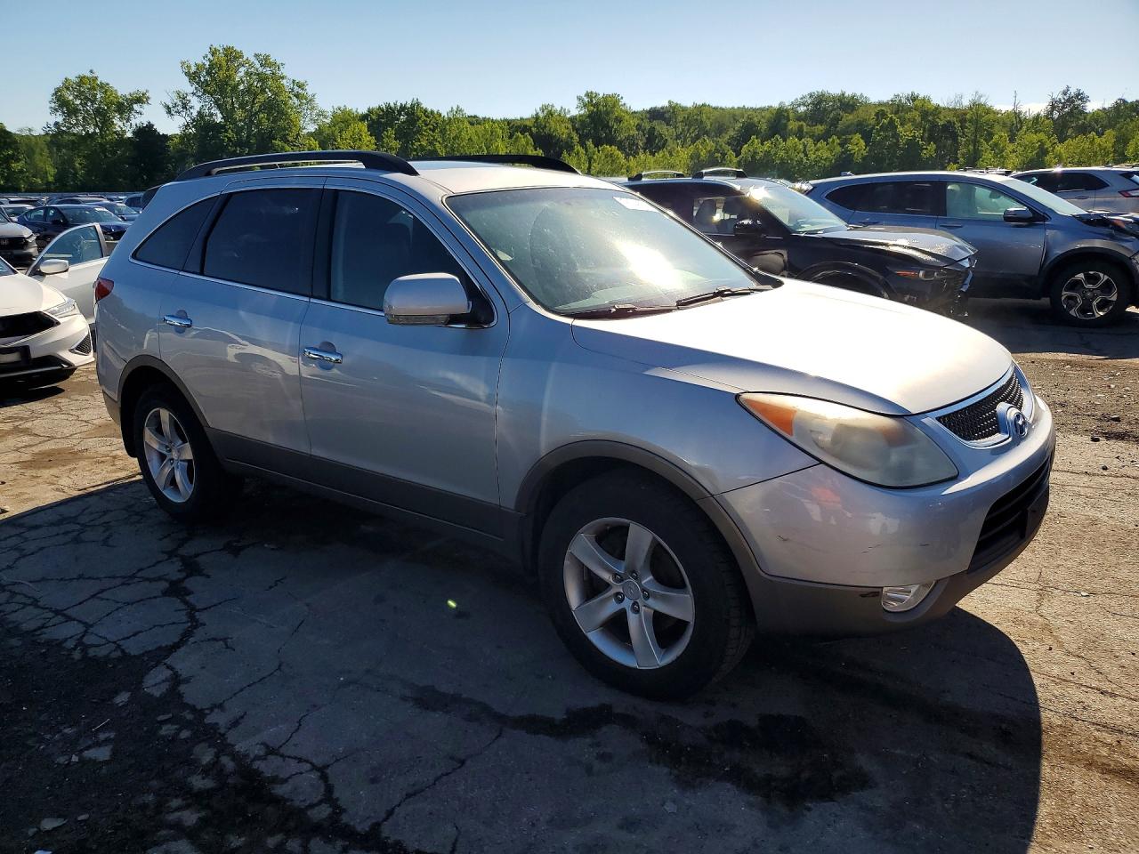 2008 Hyundai Veracruz Gls Silver vin: KM8NU73C38U068933